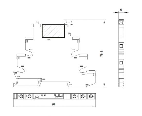 Интерфейсный модуль реле Релеон 1 CO контакт 6а ; /= 12в Ac/Dc; винтовые зажимы, RM151001200 – изображение 3