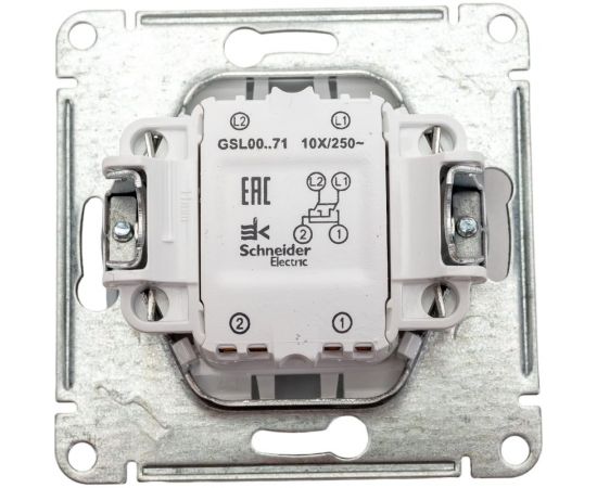 Перекрестный переключатель Schneider Electric Glossa Алюминий сх.7, 10АХ GSL000371 – изображение 3