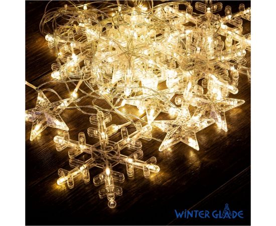 Электрическая гирлянда-занавес Winter Glade 126 ламп теплый белый CB114 – изображение 4