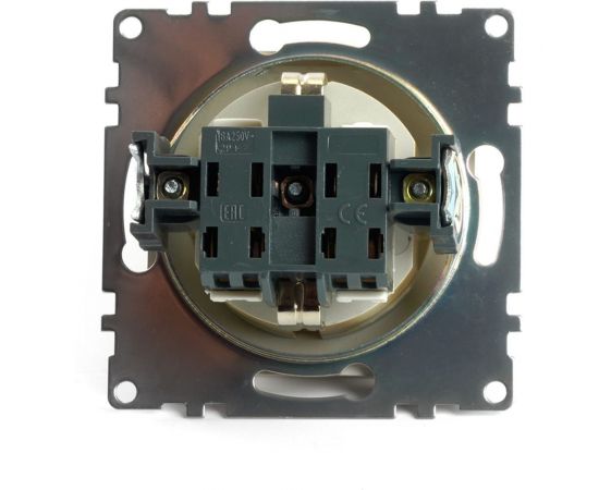 Механизм 1-местной розетки STEKKER с защитной шторкой, с заземлением, 250в, 16а, серия катрин, золото, gls16-7110-08, 49224 – изображение 4