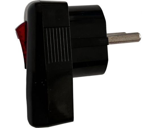 Угловая вилка DORI с выключателем, с заземлением, черная 16696 – изображение 4