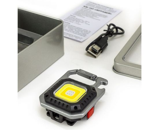 Фонарь-мультитул ЯРКИЙ ЛУЧ KM-130 Муравей COB-брелок max670лм +red, акк.400mAh 4606400106685 – изображение 4