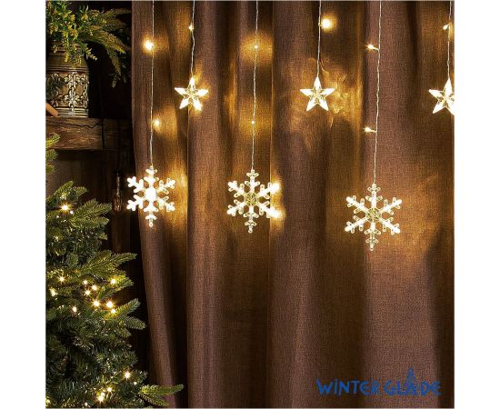 Электрическая гирлянда-занавес Winter Glade 126 ламп теплый белый CB114 – изображение 5