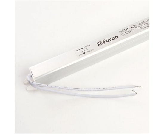 Электронный трансформатор FERON LB001 для светодиодной ленты 48W 12V ультратонкий драйвер 41344 – изображение 8