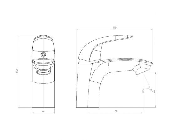 Смеситель для умывальника Damixa Eclipce хром 310210001 – изображение 8