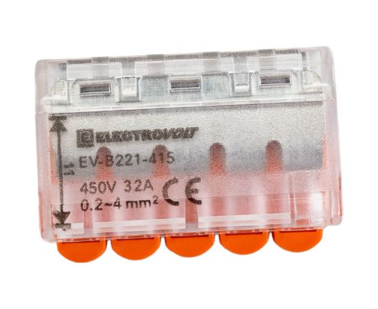 Пятипроводная клемма Gigant 6 шт/уп GCT-221-415-6 – изображение 10