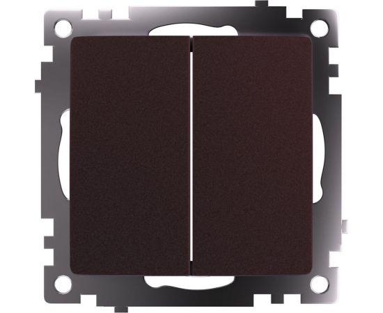 2-клавишный переключатель (механизм) STEKKER gls10-7107-04, 250v, 10а, серия катрин, шоколад, 49170 