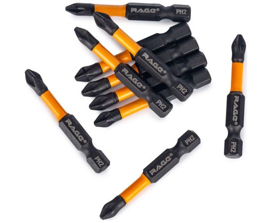 Биты торсионные S2, PH2, 50 мм, 10 шт rage by VIRA 554123 