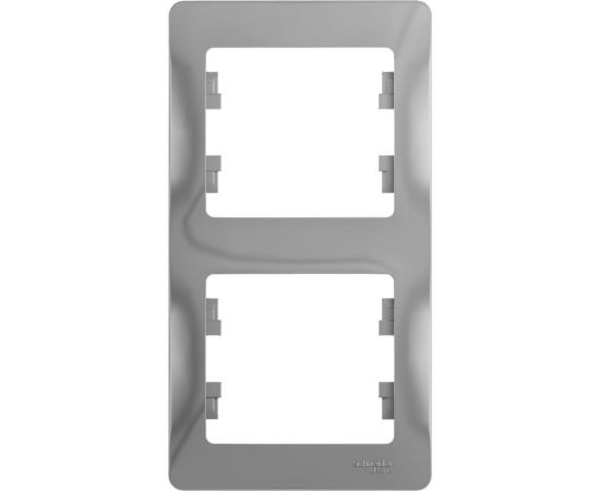 2-местная рамка Schneider Electric Glossa вертикальная алюминий GSL000306 