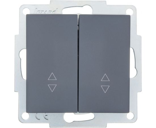 Проходной двойной выключатель Lezard VESNA графит 742-3488-106 