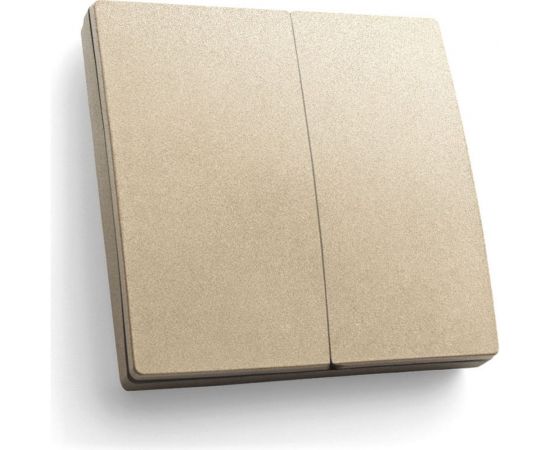 Двухклавишный беспроводной выключатель FERON TM82, 230V, 500W, золото 41726 