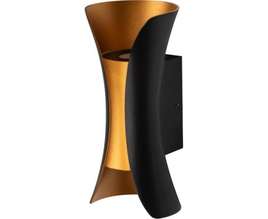 Светодиодая декоративная подсветка ЭРА WL42 BKGD 10Вт, 3500К, черный/золото, IP54, для интерьера, фасадов зданий Б0054420 