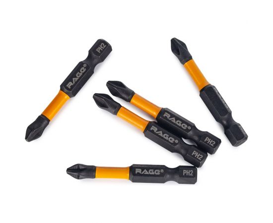 Биты торсионные S2, PH2, 50 мм, 5 шт rage by VIRA 554122 