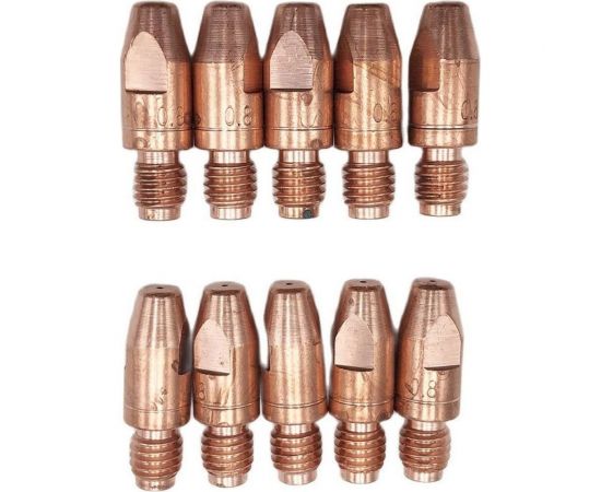 Наконечник токопроводящий 10 шт, CU-E, М8x30 мм, d=1.0 мм для горелок mig/mag энаргит CU-E-M8-30-10-10 