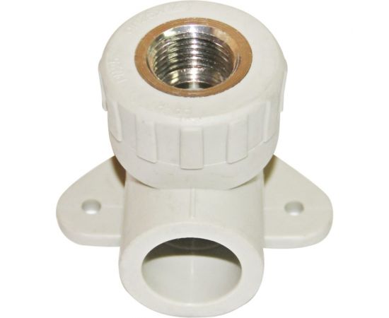 Полипропиленовый угольник Гроссис с креплением ВР D25-3/4" 0301813 