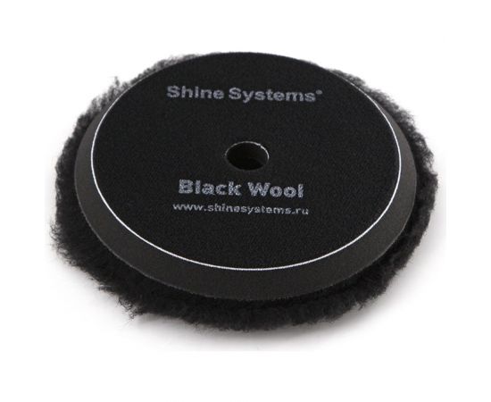 Полировальный круг из черного меха Black Wool Pad 155 мм Shine systems SS539 