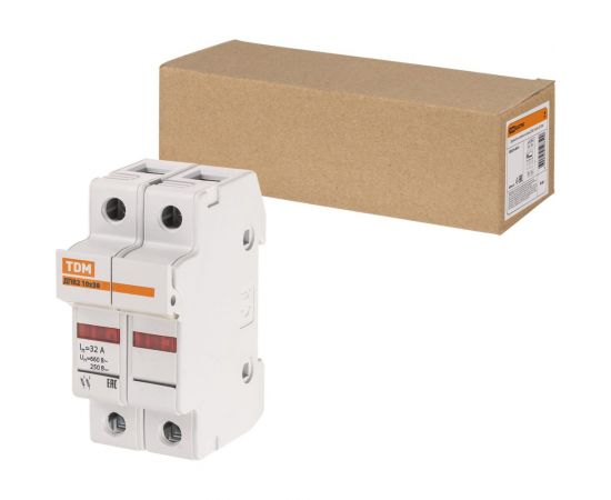 Держатель плавких вставок TDM ДПВ2 10x38 2П SQ0216-0014 – изображение 2