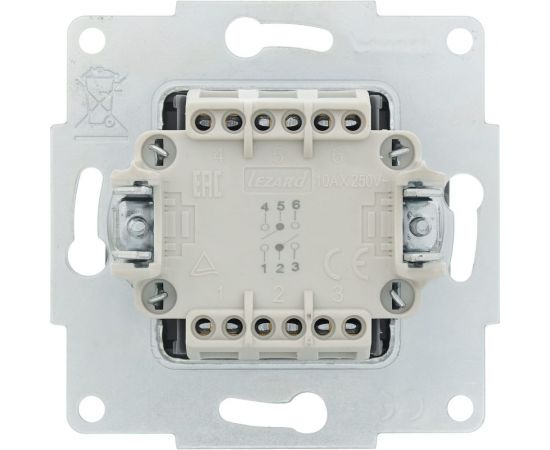 Проходной двойной выключатель Lezard VESNA графит 742-3488-106 – изображение 2