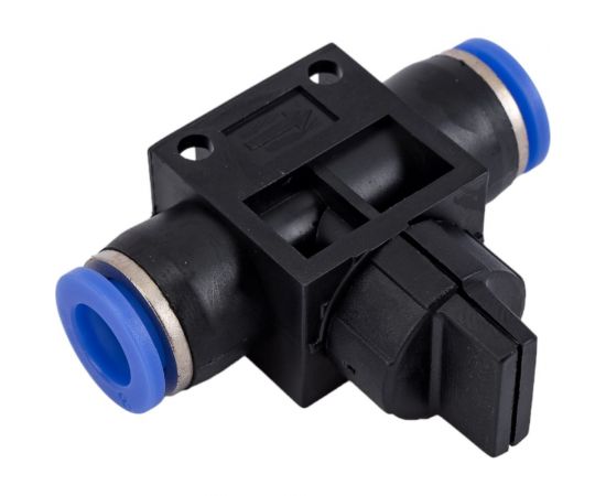 Фитинг с краном 8x8 мм для пластиковых трубок ROCKFORCE RF-SHVFF08-08 – изображение 3