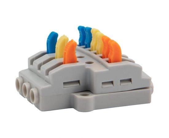 Разветвительная клемма REXANT СМК 3x2 3 полюса с монтажной площадкой 1 ввод 2 вывода 5 шт 07-5233-05 – изображение 3