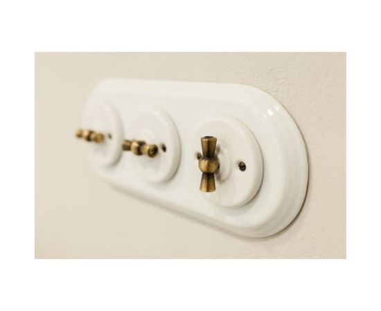 1-клавишный проходной выключатель Retrika ретро, керамика, серия Colony, черный G01-08 – изображение 3