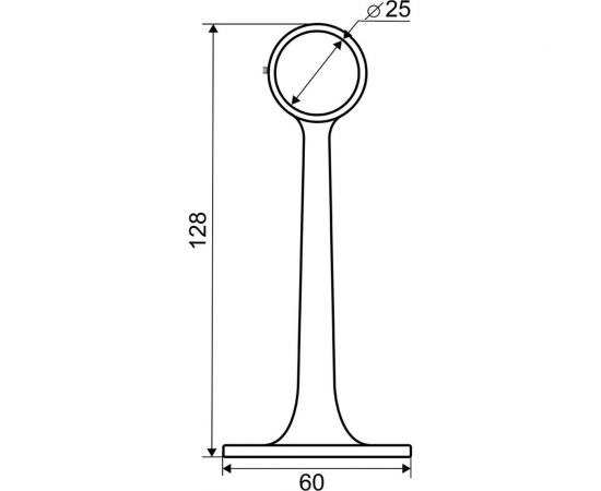 Крепление трубы к стене Palladium проходное, усиленное JF-01 BH CP 115799 – изображение 4