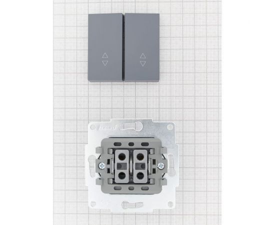 Проходной двойной выключатель Lezard VESNA графит 742-3488-106 – изображение 5