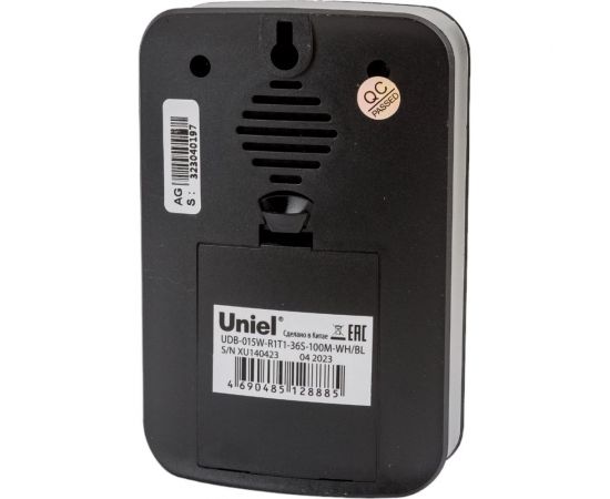 Беспроводной звонок Uniel UDB-015W-R1T1-36S-100M-WH/BL 36 мелодий UL-00006434 – изображение 5