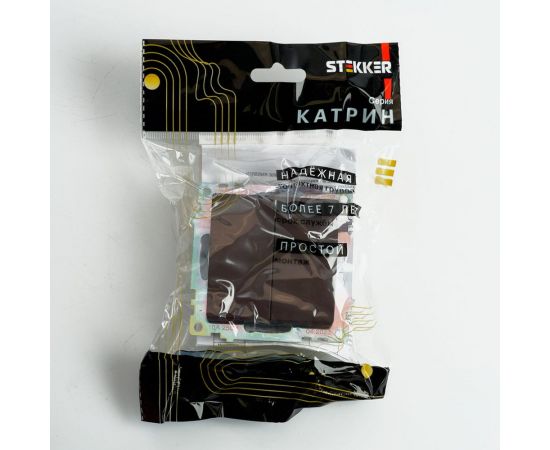 2-клавишный переключатель (механизм) STEKKER gls10-7107-04, 250v, 10а, серия катрин, шоколад, 49170 – изображение 7