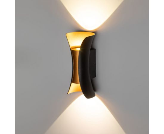 Светодиодая декоративная подсветка ЭРА WL42 BKGD 10Вт, 3500К, черный/золото, IP54, для интерьера, фасадов зданий Б0054420 – изображение 7