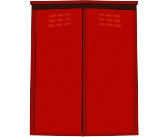 Шкаф для газовых баллонов Петромаш на 2 баллона разборный, красный 60542 
