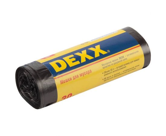 Мешки для мусора черные (30 шт; 30 л) DEXX 39150-30 