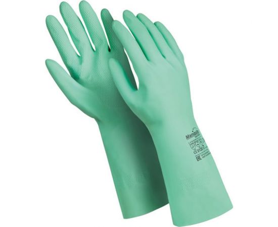 Перчатки MANIPULA Контакт, хб напыление, размер 9-9.5, зеленые L-F-02 605824 