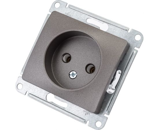 1-местный механизм розетки Schneider Electric скрытой проводки Glossa 16А IP20 250В без заземления графит GSL001341 