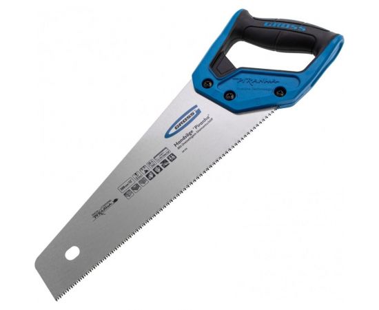 Ножовка по дереву GROSS PIRANHA, 300 мм, 11 TPI, 3D-зуб, 2-х комп. рукоятка 24123 