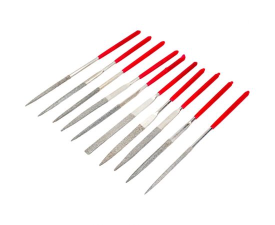 Набор алмазных надфилей HANDSKIT 140x3 мм, 10 штук NADF10D 