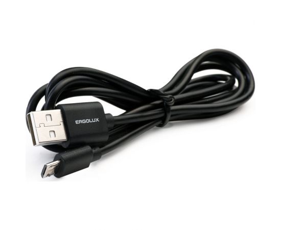 Кабель usb-micro usb Ergolux Elx-cdc01-c02 3а, 1,2м, черный, зарядка+передача данных, коробка 15093 