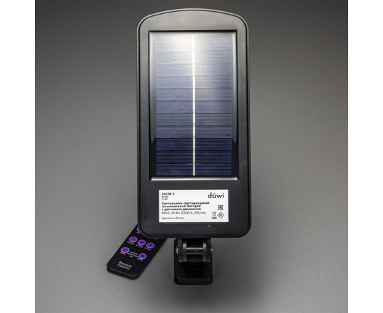 Светодиодный светильник duwi Solar LED PRO на солнечных батареях 3 режима освещения ДУ 20 Вт 6500К 450Лм IP65 с датчиком движения и фотосенсором черный 24290 5 – изображение 17
