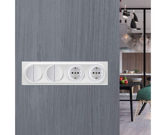 Рамка на 4 прибора OneKeyElectro цвет белый 1E52401300 2172785 – изображение 2