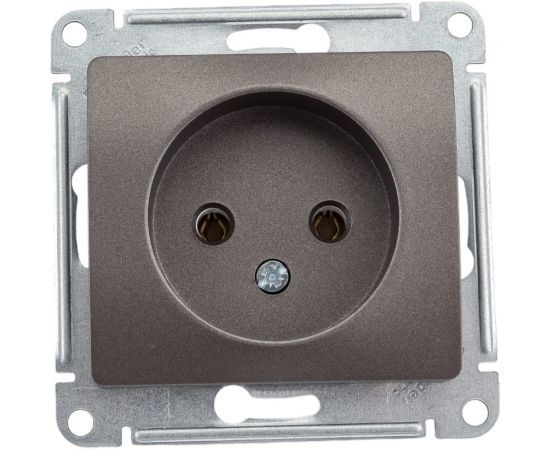1-местный механизм розетки Schneider Electric скрытой проводки Glossa 16А IP20 250В без заземления графит GSL001341 – изображение 2