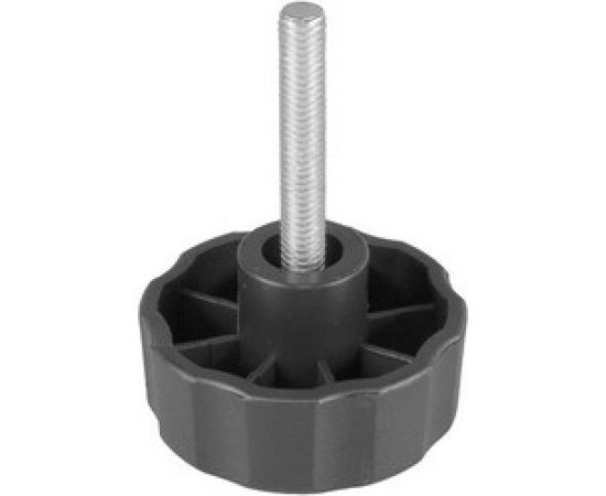 Ручка-барашек с резьбовым штифтом Tech-Krep пластик, D40, М6x20, чёрный 154200 – изображение 2