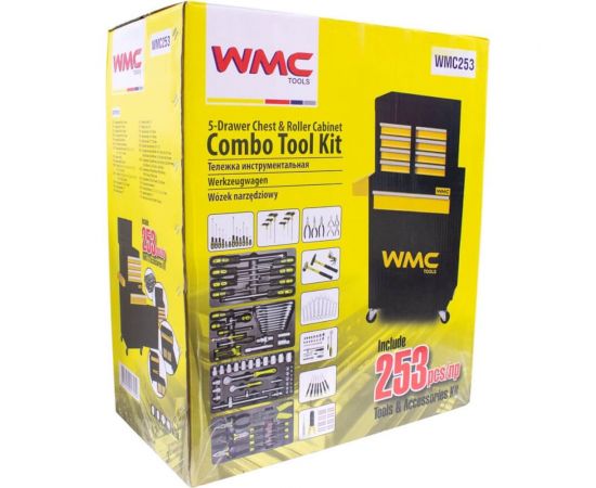 Тележка инструментальная с набором инструментов 253пр. WMC TOOLS WMC-253 – изображение 21