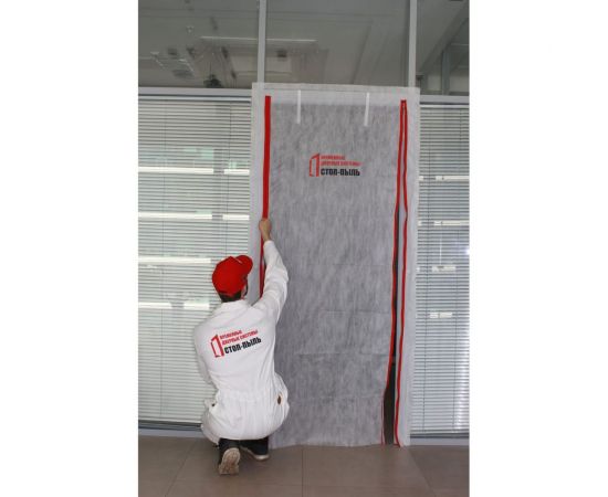 Временная пленочная дверь 100х220 см двумя молниями типа I I вариант 4 СТОП-ПЫЛЬ 201810 – изображение 3