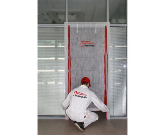 Временная пленочная дверь 100х220 см двумя молниями типа I I вариант 4 СТОП-ПЫЛЬ 201810 – изображение 4