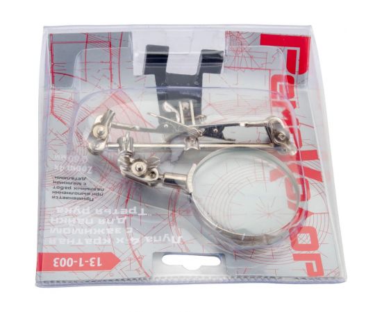 Лупа 4-х кратная с зажимом для пайки РемоКолор третья рука, D 60 мм 13-1-003 – изображение 4