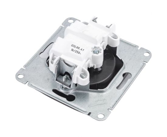 1-местный механизм розетки Schneider Electric скрытой проводки Glossa 16А IP20 250В без заземления графит GSL001341 – изображение 4