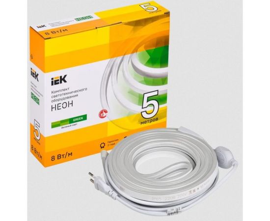 Комплект светодиодной подсветки "неон" IEK (лента led 5м lsr5-2835g120-8-ip65-220в + драйвер) LSR5-G-120-65-2-05-S0 – изображение 4