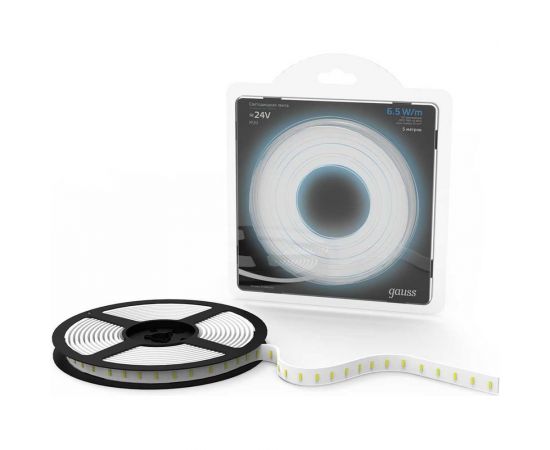 Лента Gauss LED 2835/120-SMD 6.5W 24V DC холодный белый 312000265 – изображение 6