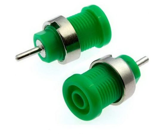 Гнездо Banana Pro Legend зеленый, на панель под пайку PL2495 