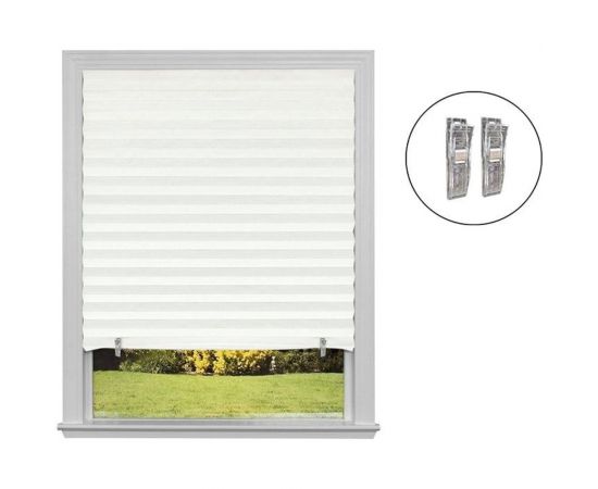 Самоклеящиеся шторы-плиссе Рыжий кот Skandi, размер 60x160 см, цвет белый 105043 